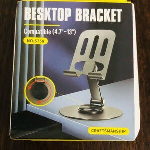Craftsmanship Desktop Bracket Mobile Phone /Tablet Stand  gray. 4.7”-13”:
